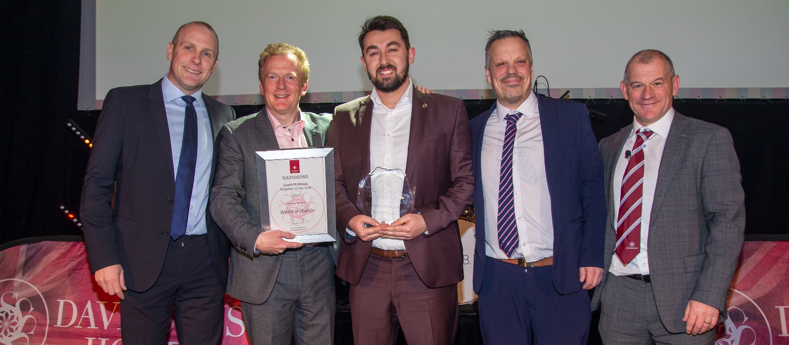 WORLD OF MARBLE WINS “SOUTH MIDLANDS SUPPLIER OF THE YEAR” AT DAVIDSONS HOMES AWARDS EVENING